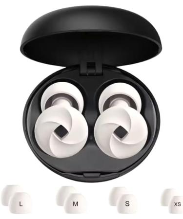 Black Ear Plugs for Noise Reduction | Super Soft Reusable Silicone Hearing Protection - 8 Ear Tips (XS/S/M/L) | 25-33dB Noise Cancelling for Sleep & Noise Sensitivity - Buy Online on GoSupps.com