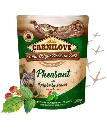 Carnilove Pheasant with Raspberry Leaf | Pack of 3 | 3 x 300 g | Wet Food for Adult Dogs | Pheasant with Raspberry Leaf | Grain Free | Made with 85% Meat and Offal - Buy Online on GoSupps.com