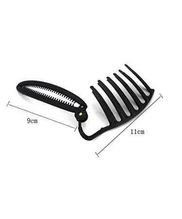 3PCS Black Hair Clip Volume Inserts Styling Set for Women & Girls - DIY Bun Maker Comb French Twist Styling Tool - Buy Online on GoSupps.com