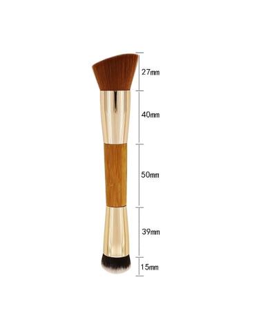 Double Ended Blush Makeup Brush - Liquid Foundation & Powder Applicator - Angled Cosmetic Brush for Flawless Application - Buy Online on GoSupps.com