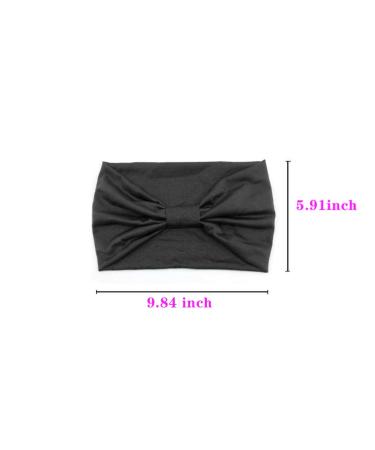 IYOU Fashion Headbands for Women & Girls | 2 Pack Knotted Cotton Sweatbands - Black Hairbands - Buy Online on GoSupps.com