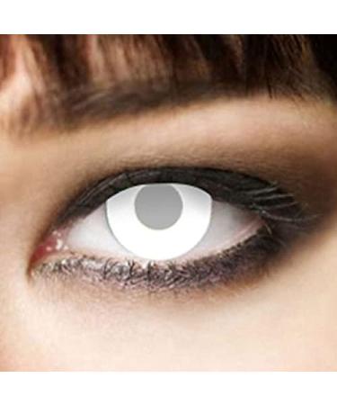 Buy Blind White Contact Lenses - 40% Vision No Prescription - Perfect for Zombie Carnival & Vampire Looks - 3-Month Wear - Buy Online on GoSupps.com