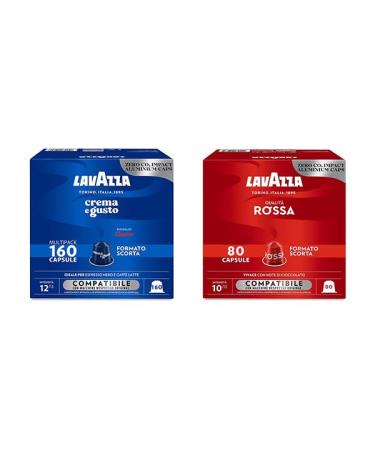 Caffe Lavazza 240 capsules compatibles avec Nespresso (Qualita Rossa)