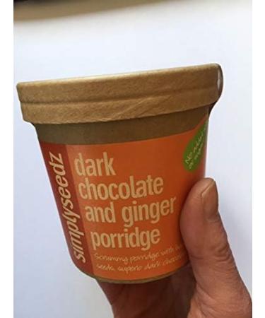 Simplyseedz Porridge Pots Dark Chocolate & Ginger 60g (9 x Pots) Vegan Compostable recyclable pot Vegan 100% Natural Nourishment Unprocessed - Buy Online on GoSupps.com