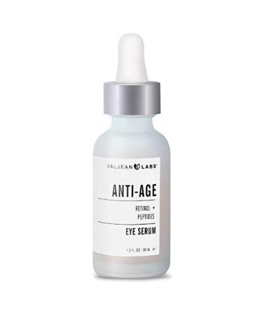 Valjean Labs Anti Age Eye Serum | Retinol + Peptides | Helps Reduce Fine Lines | Paraben Free  Cruelty Free  Made in USA (1 oz)