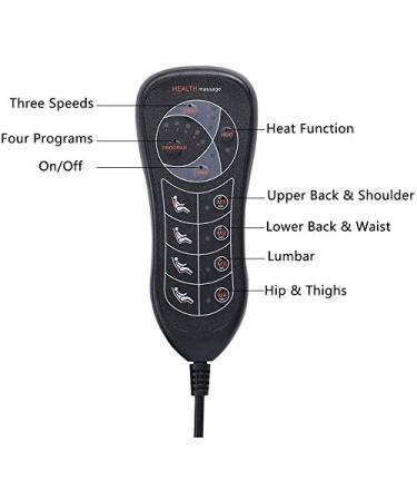 Vibration Back Massager Cushion with 10 Vibrating Nodes - Stress Relief for Home and Office (Light Black) - Buy Online on GoSupps.com