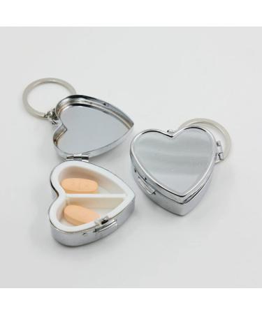 LALAFINA Heart Shaped Mini Storage Box - Cute 2 Compartment Portable Medicine Organizer for Travel & Home - Buy Online on GoSupps.com