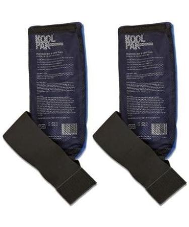 Koolpak Deluxe Reusable Hot/Cold Gel Pack - with Compress Wrap for Fast Pain Relief - Twin Pack - Buy Online on GoSupps.com