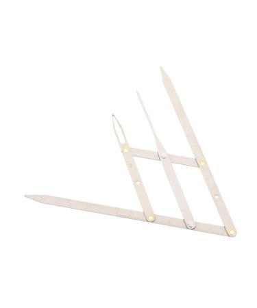 Housoutil 4 pcs Stainless Three-point Gadgets Golden Measure Tool Measuring Tools Stencils Generation Steel 25x5x0.6cmx4pcs Silverx4pcs