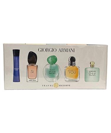 GIORGIO ARMANI 5 Pc. Gift Set for Women: Si Edp, Because It's You, Acqua Di Gio, Acqua Di Gioia, Armani Code - 0.24 Fl Oz - Buy Online on GoSupps.com