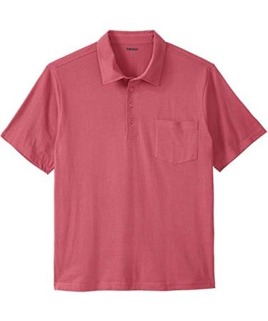 KingSize Men's Big & Tall Lightweight Pocket Golf Polo Shirt XX-Large Big Dark Salmon