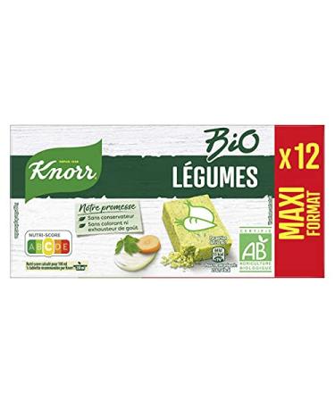 Knorr Dehydrated Vegetable Broth, Organic, The 12 Cubes, 120 g