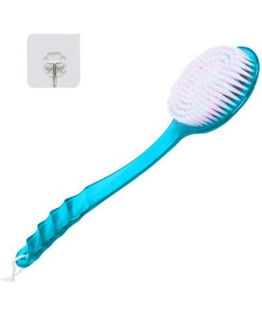 Bath Brush Back Brush for Showering | Soft Bristle Skin Massage Body Brush for Women & Men - Blue - Buy Online on GoSupps.com