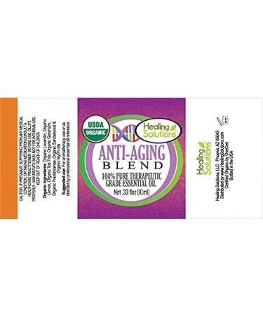 Healing Solutions Anti-Aging Essential Oil - 100% Pure Therapeutic Grade | Aromatherapy 30ml for Youthful Skin - Buy Online on GoSupps.com
