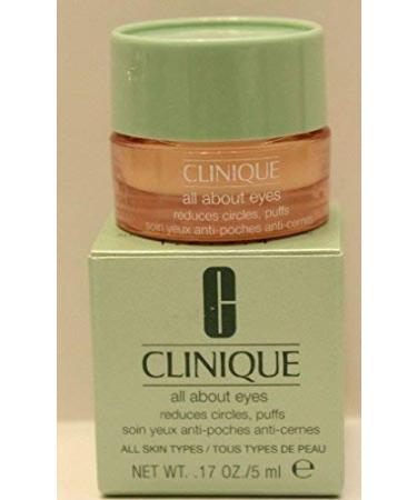 New in Box! Clinique All About Eyes Reduces Puffs Circle 5ml / .17 Oz 0.17 Ounce (Pack of 1)
