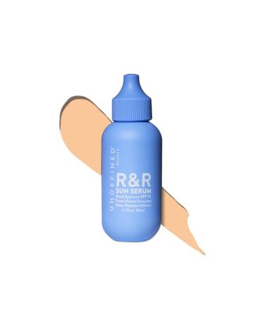 Undefined Beauty R&R Sun Serum SPF 50 Tinted Mineral Sunscreen PA++++ 3 Flex shades infused with Niacinamide 40 min Water Resistant bluelight protection 1.7oz (Light Tint/Neutral Undertone)