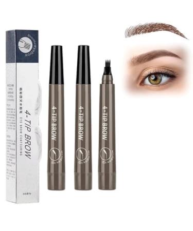 2024 Upgraded Natural Brows Eyebrow Pen 3d Waterproof Microblading Eyebrow Ultra-Fine Eyebrow Pencil For Natural Brows Creates Natural Looking Brows Effortlessly (2grey brown)