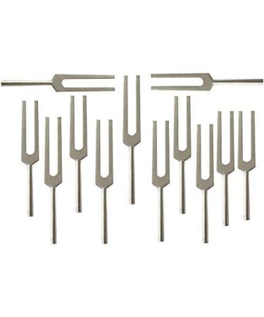 Yantra Set of 4 Osteo Bone Ligament Nerves Muscle Healing Tuning Forks with Mallet and Velvet Pouch