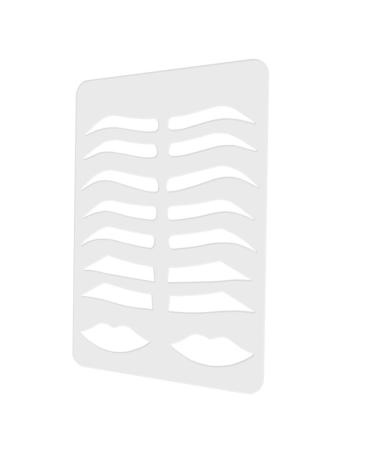 FRCOLOR Eyebrow Stencil Plate Eyebrow Drawing Mold Eyebrow Shape Practicing Mold Acrylic Practice Skin 1 count (Pack of 1) Transparent