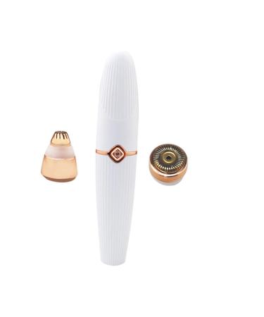 LOLIPPYY Multi Function USB Hair Removal Machine for Women Lightweight Painless Trimmer with Interchangeable Eyebrow Head Suitable for Face Underarms White