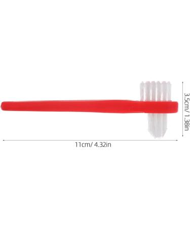 Minkissy Denture Brush Set Double-Headed Toothbrush for Effective False Teeth Cleaning | 4 Pieces for Optimal Denture Care - Buy Online on GoSupps.com