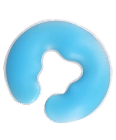 Silicone Face Massage Pillow Spa U Shaped Massage Pillow Spa Gel Pad Face Relax Body Massage Cradle Cushion for Salon Blue - Buy Online on GoSupps.com