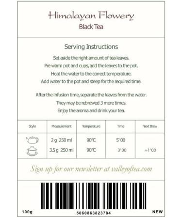 Himalayan Finest Flowery Tea Nepal - Nepalese Pure Loose Leaf Tea - Similar To Darjeeling But More 100g Himanlayan 100 g - Buy Online on GoSupps.com