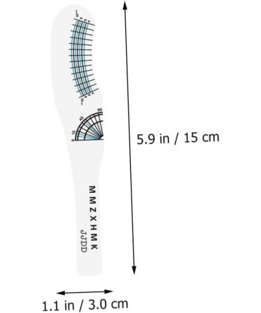 Beavorty 50 Pcs Eyelash Measuring Ruler Paper Eyelash Rulers Eyelash Curling Degree Rulers Sector Extend 1 count (Pack of 1) As Shownx5pcs - Buy Online on GoSupps.com