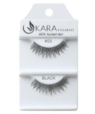 Kara Beauty Human Hair Eyelashes - S5 (Pack of 12) by Kara Beauty