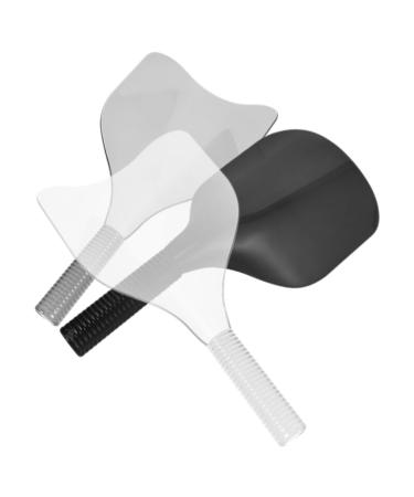 WOONEKY Prot ge-visage Coiffure Lot de 3 Pi ces Taille Unique Poign e Protection Faciale pour Salon et Domicile Prot ge Teintures et Permanente Cheveux Noir Gris Transparent