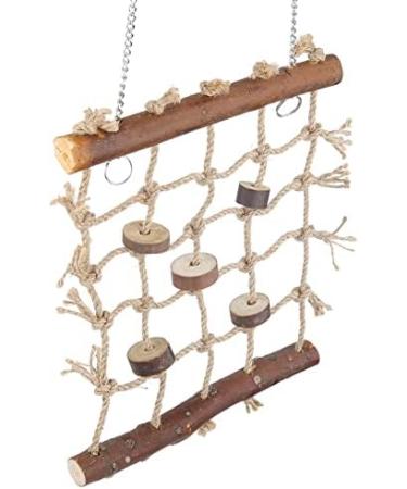 Bird Climbing Net Hemp Rope Bird Climbing Ladder Hanging Cage Chew Toy Play Gym Hanging Swing Net for Parrots Budgies Parakeets Cockatiels Conures Macaws Lovebirds Finches - Buy Online on GoSupps.com