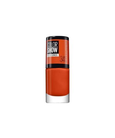 Gemey Maybelline Colorshow Top Coat Nail Polish 341 Orange Attack