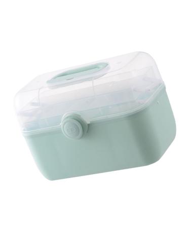 ULTECHNOVO Box Multi-layer Medicine Box Storage Bin with Lid First Aid Container Portable First Aid Kit Multi-layer Storage Case Portable Medicine Case Medicine Storage Plastic Family Pack