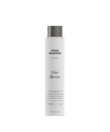 FOUR REASONS Professional Fiber Mousse - Curl Enhancing Mousse - Volumizing Thickening Mousse with Long-lasting Flexible Hold for Curly  Wavy and and Straight Hair  VEGAN 6.8 Oz