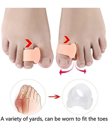 10 Pairs Wenjinghua Great Toe Orthosis Separator | Soft Comfortable Toe Care Cover - Size M Transparent - Buy Online on GoSupps.com