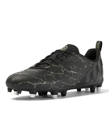 Canterbury of New Zealand Unisex-Adult Rugby Boots 10 Women/10 Men Black Gravity Grey