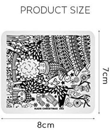 Christmas Theme Nail Art Stamping Plate - DIY Manicure Print Tool - Buy Online on GoSupps.com
