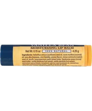 Burt's Bees Moisturizing Lip Balm Vanilla Bean 0.15 Ounce Vanilla Bean 0.15 Ounce (Pack of 1) - Buy Online on GoSupps.com