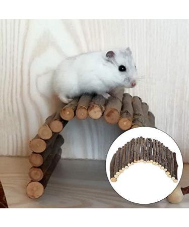 FDIT Wooden Bridge for Small Animals Arch Ladder for Hamsters Guinea Pigs Chinchillas & Ferrets - Perfect Cage Decoration - Buy Online on GoSupps.com