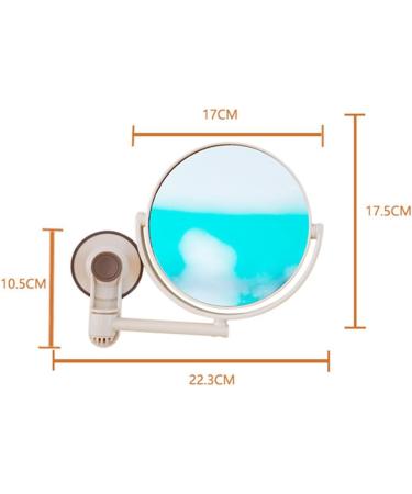 MINIDAHL 3X Bath Mirror Cosmetic Mirror 1X/3X Magnification Suction Cup Adjustable Makeup Mirror Double-Sided Bathroom Mirror - Buy Online on GoSupps.com