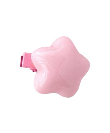 XIAHIOPT Clip Star Shape Duckbill Hairpin Hair Clip for Ponytail Bangs Hairpins for Teenagers Child Pink hairpin