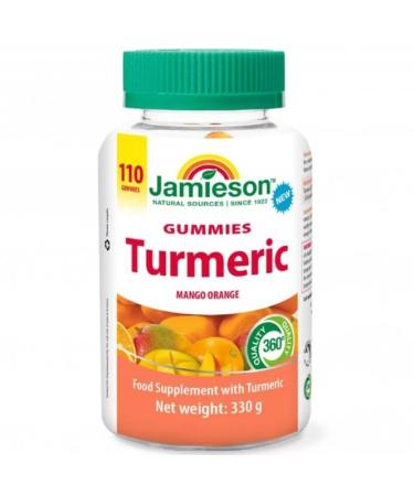 Jamieson Turmeric Mango Orange Flavour Vegetarian Soft Gummy Pack 110 Gummies
