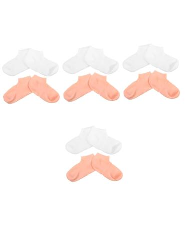 Beavorty 8 Pairs Exfoliating Moisturizing Socks Dead Skin Socks Dry feet Socks spa Socks Heel Socks for Dry Cracked feet Features Socks for Women spa Foot Cover Lotion sebs Gel Women's