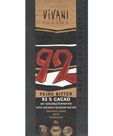 Vivani dark 92% cocoa 80 gx 1 by Vivani