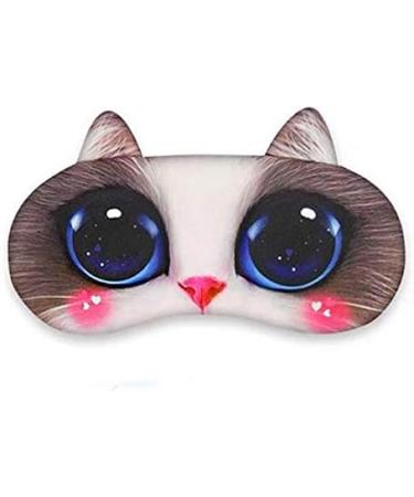 HappyDaily Set of 3 Cute Cat Sleep Masks - White/Black/Colourful - Comfortable & Beautiful - Buy Online on GoSupps.com