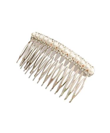 LETSP The most popular fashion Bridal hair accessories rhinestone pearl alloy hair comb wedding hairpin (07)