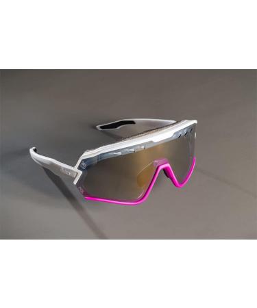 Shop Phieres Sharkbiteph Origin Unisex Sports Glasses - Eco-Friendly TPU Frame Polarized UV400 Protection Extended Ventilation - MTT WHT Pink/Gold - Buy Online on GoSupps.com