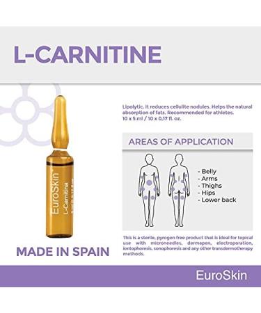 EuroSkin L-Carnitine Active Line: Cellulite Reduction for Athletes - Estheticians' Favorite Liquid Ampoules - Buy Online on GoSupps.com