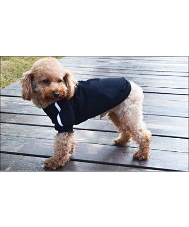 Ducomi 100% Cotton Dog Sweatshirt Warm Monochrome Coat for All Breeds Sizes XS to 9XL (Black S) - Buy Online on GoSupps.com