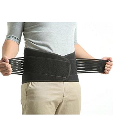 KL Happiness Deluxe Neoprene Double Pull Lumbar Lower Back Support Brace Exercise Belt - 5XL (50-63) | Pack of 1 - Buy Online on GoSupps.com